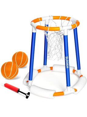 Floating Pool Basketball Hoop Game - Summer Water Play Toy for Kids & Adults
